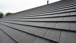 New roof with flat tiles